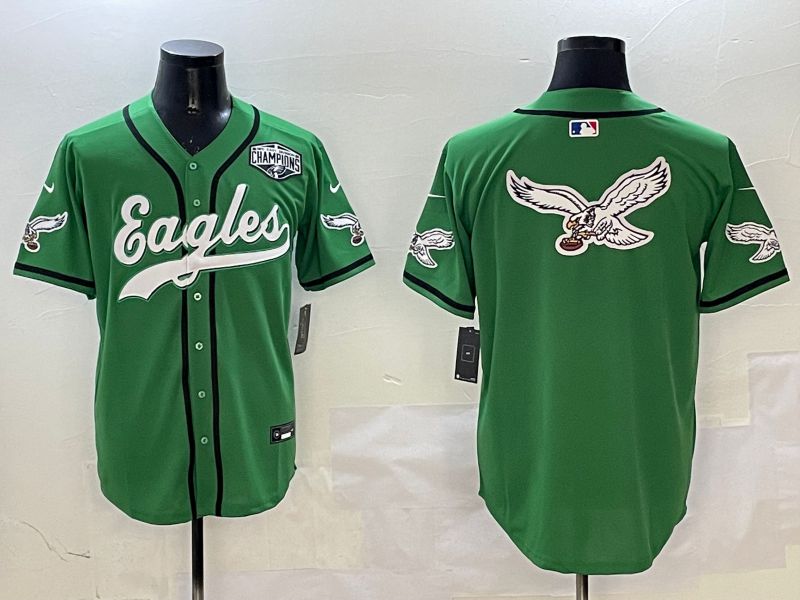 Men Philadelphia Eagles Blank Green three generations Jointly Name 2025 Nike Limited NFL Jersey style 14->philadelphia eagles->NFL Jersey